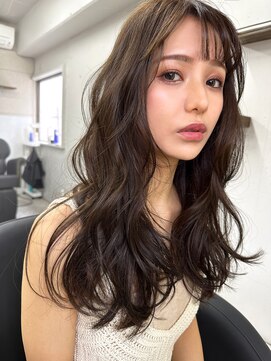 ブラン 広島本通(Blanc) 【Blanc】レイヤーロング＿グレージュカラー＿ウェーブロング