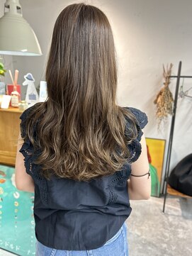 ムニ(MUNI) ロングヘア×パーマ×ミルクティベージュ！