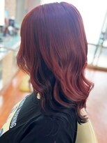 アークスヘアー&nbsp;20代30代40代大人可愛いレッドブラウン毛先パーマ透明感美肌