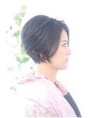 ミセス前下がりショート
