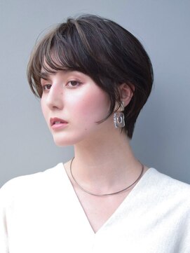 トニーアンドガイ 原宿店(TONI & GUY) 大人ショート グレーベージュ 前髪パーマ