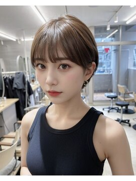 サンド 池袋(sand) マッシュショート「縮毛矯正/ショート/髪質改善/ハイライト」