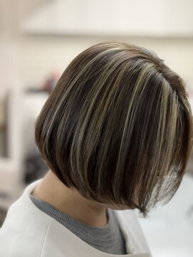 ギゼ 神戸店(GIZE) 白髪ボカシハイライトカラー+カット