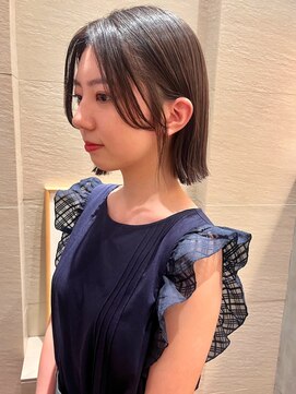 ラフ フロム ガーデン(Laf from GARDEN) 切りっぱなしボブ/韓国風/くびれ/アッシュベージュ/美髪