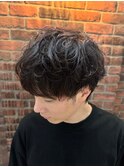 前おろしくせ毛風パーマ