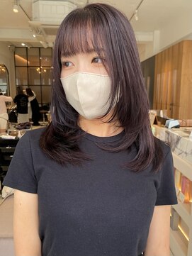 マーシィ(MARCIE) レイヤーカット×ピンクブラウン