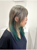 セミロングウルフインナーカラー【suiw】昭和町/天王寺/阿倍野