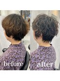 【市井友佳子】くせを活かしたパーマスタイル