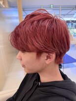 アッシュ 成瀬店(Ash) メンズツーブロックショート/レッドカラー/ダブルカラー