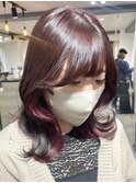 ミルクティーベージュダブルカラーケアブリーチインナーカラー