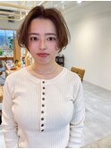 ショートx前髪なしxセンターパートx似合わせカットxショートボブ