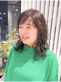 【くせ毛カット】ウェーブミディ