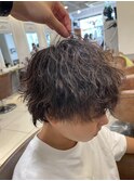 メンズ　波巻きパーマ　ツイストスパイラルパーマ