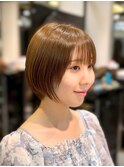 【似合わせボブ】ヘーゼルブラウン/ココアブラウン