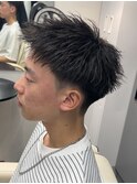メンズショート　ソフトツイストパーマ