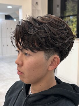 アノ 別府店(Ano.) 大分ニュアンスパーマセンターパートフェザーパーマ毛流れパーマ