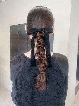 ヘアー アイス ルーチェ(HAIR ICI LUCE) 30代40代大人編み込み◎ニュアンスローポニー
