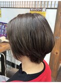 ダークアッシュ酸性ストレート似合わせカット