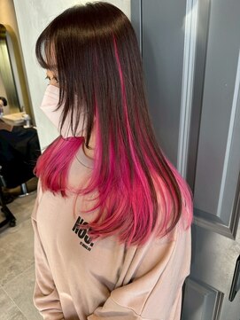 ジェコ ブラン(gecko. brun) マゼンタピンク/インナーカラー/艶髪ロング #武蔵小山美容室