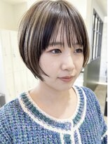 ザ キャンバス ミヤザキツネヒサ(THE CANVAS 宮崎恒久) 前下がりボブ_ショートウルフ_ハイライト_小顔 basi
