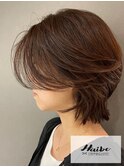 30代40代白髪ぼかしショート