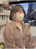 ワンホンレイヤー/ミルクティーブロンド/ダークブルー/横浜