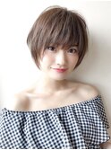 大人かわいいショートボブ 小顔 ひし形