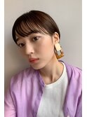 シースルーバングショート_マニッシュショートネイビーカラー