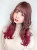 ケアブリーチで作る推しカラーチェリーレッドグラデーションS2-8