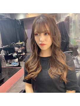 インク 渋谷(INK.) 韓国風/カーキグレージュ/フェザーバング/ウルフカット[渋谷]