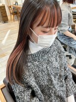 ネオリーブ アンド 渋谷店(Neolive &)&nbsp;【韓国/インナーカラー】顔周りインナー＆サーモンピンク