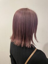 パプス ド コワフュール 宝塚南口(Pap's de coiffeur) 外ハネボブ/ピンクベージュ