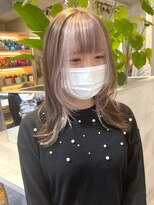 サンク 原宿 表参道(cinq)&nbsp;ミルクティーベージュダブルカラーインナーカラーケアブリーチ