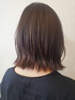 ロア ミオ 仙台駅前(Loa mio)&nbsp;【Loamio】切りっぱなしボブ×イルミナピンクベージュ