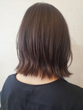 ロア ミオ 仙台駅前(Loa mio) 【Loamio】切りっぱなしボブ×イルミナピンクベージュ