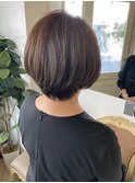 ミセスショート骨格補正まるみショートボブ40代50代梅ヶ丘美容室
