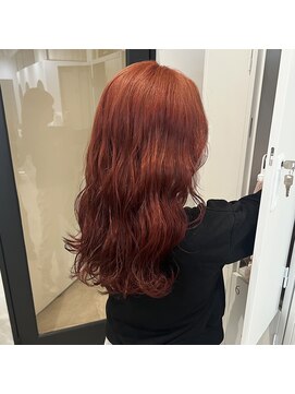 エイト プラット 渋谷2号店(EIGHT plat) ブリーチ有りピンクオレンジカラー