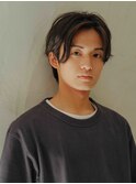 センターパートスタイル