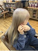 ハイトーンカラーミルクティーベージュブリーチダブルカラー