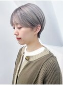 ショートハイトーンブリーチ美髪グレージュ_ba540631