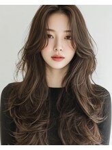 ヴィッカエコル (vicca 'ekolu) レイヤーカット/ハッシュカット/ロングレイヤー/マロンベージュ