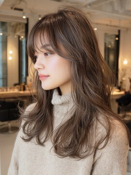 ノラキチジョウジ(NORA KICHIJOJI) くびれミディアムレイヤーカットウルフボブボブパーマ前髪パーマ