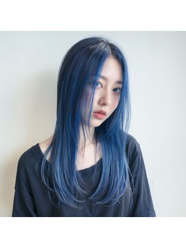 ネオリーブウリ 二子玉川店(Neolive uri) ミディアムヘア暗めカラーデザインカラーフェイスフレーミング