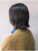 着物ヘア/ダークアッシュ/ミディアムレイヤーカット/鶴ヶ峰HK24