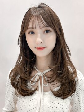 アグノス 青山(Agnos) シースルーバング薄めバングアンブレラカラー結べるボブ艶感