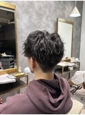 MEN’S HAIR/波巻きツイストスパイラル/リバースセンターパート