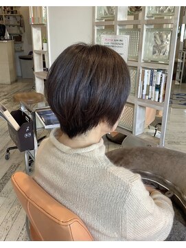 アシャ ヘアー ソリューション 神戸店(asha hair solution) イメチェン/ピンクベージュ/アンブレラカラー/前髪/摂津本山