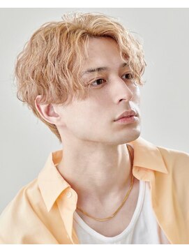 アズ ワン(AS ONE) 波巻きパーマツイストスパイラルパーマツーブロックメンズ黒髪