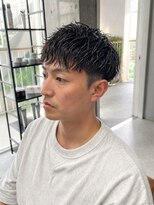 ワンズ リー 下北沢店(ONE's ly)&nbsp;ハイライト/マッシュパーマ/ウルフ/アッシュブラック