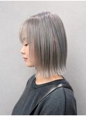 シルバーミルクティーボブ